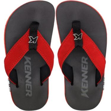 Imagem de Chinelo Infantil Kenner Kivah Kids TKS - Preto e Vermelho - 31/32