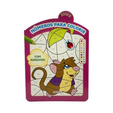 Imagem de Números Para Colorir - Nível 3 - Com Adesivos!