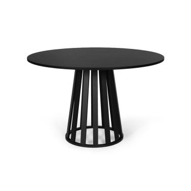 Imagem de Mesa de Jantar Redonda 6 Lugares 120cm Tália Preta