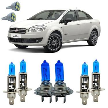 Imagem de Kit Lampadas Super Branca 8500k Linea 2007 A 2016 + Led T10 - Cinoy/Qu