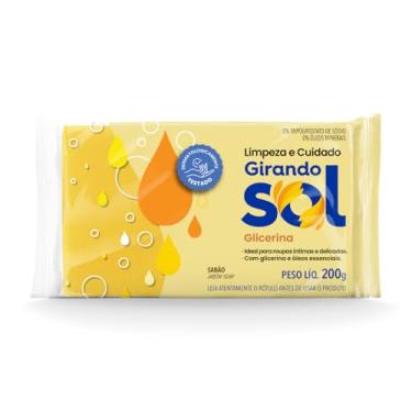 Imagem de Girando Sol Sabão Em Barra Glicerina 200G Sabão Em Barra Multiuso Amarelo Com Pura Glicerina Contém 1 Unidade De 200G