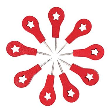 Imagem de Akozon Mapa Em Forma de 40 Peças de Tachas Vermelhas, Alfinetes de Madeira para Fixação de Documentos e Fotos, Papelaria Escolar Ideal e Material de Escritório (#02)