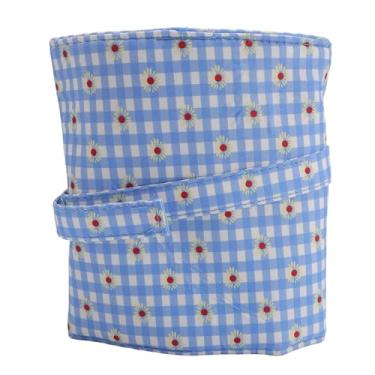 Imagem de Bolsa de Armazenamento de Armazenamento de Saco de Fios Pequena Bolsa de Viagem 600D Oxford Storage Bucket Organize Com Eficiência o Seu Material de Maconha de crochê de crochê de crochê Pequeno Saco de Fios 2 Em 1 Removável (Xadrez branco azul)