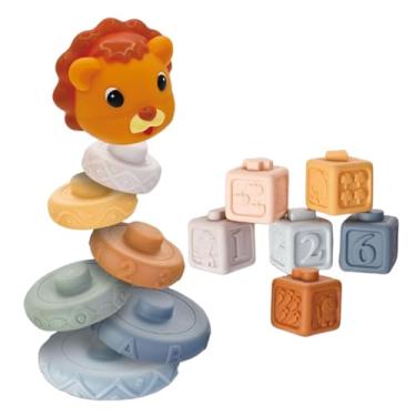 Imagem de Equilibrar o jogo do bloco, empilhar as pedras de brinquedos - Blocos de classificação em de animal coloridos | Construção de de de tabuleiro de tabuleiro de aprendizado educacional multifuncional par