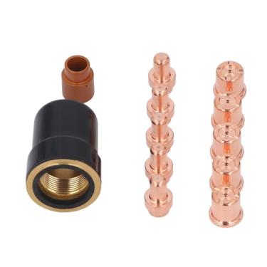 Imagem de Kit de Consumo de Corte de Plasma, 12pcs Definir Kit de Copos de Copos de Eletrodos de Cortador de Plasma, Bocais e Copos de Eletrodos de Cortador de Plasma para CB50,