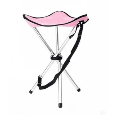 Imagem de OVINEG Banqueta dobrável de acampamento, cadeiras dobráveis de 42 cm, tripé portátil, cadeira alta para acampamento, caminhada, caça, pesca, montanhismo, piquenique, praia, churrasco, jardim, gramado