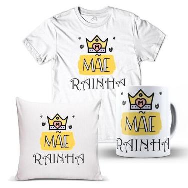 Imagem de Kit Dia Das Mães Camiseta Almofada e Caneca Personalizada Com Frase - 