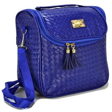Imagem de Nécessaire Feminina Bolsa Térmica Luxo Azul CBRN07813 - Commerce Brasi