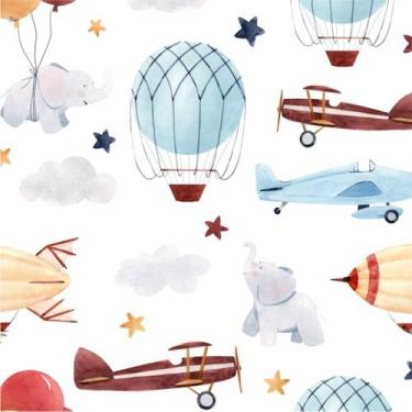 Imagem de Papel de Parede Vinil  Autocolante Baby Balão Cute 2,70m - Inove Papéi