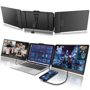 Imagem de Monitor extensor de tela para laptop Triplo 14" 1080p FHD IPS - CopGai