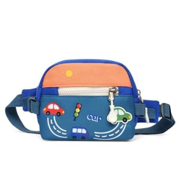 Imagem de Linda pochete infantil para carro, pequena bolsa transversal de nylon, bolsa de cinto para meninas e meninos, Lago azul, one size