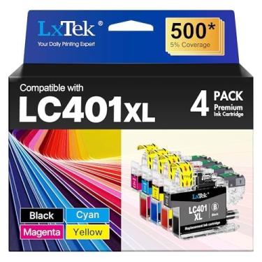 Imagem de LC401XL Cartuchos de tinta para impressora Brother compatíveis com cartuchos de tinta Brother LC401 XL alto rendimento uso com MFC-J1010DW MFC-J1012DW MFC-J1170DW Tinta de impressora (preto, ciano