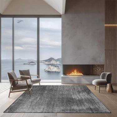Imagem de Tapete abstrato simples de cor sólida para sala de estar, decoração moderna para casa, varanda, mesas de centro, tapetes para quarto (200 x 300 cm, 78,7 x 118 pol./Flanela-2)