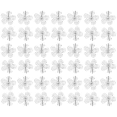 Imagem de DIYEAH 100 Peças De Alfinetes De Pressão Transparentes Em Formato De Flores Tachinhas Decorativas Quadro De Avisos Escritório Parede De Fotos - Plástico Abs 0 55 Alfinetes