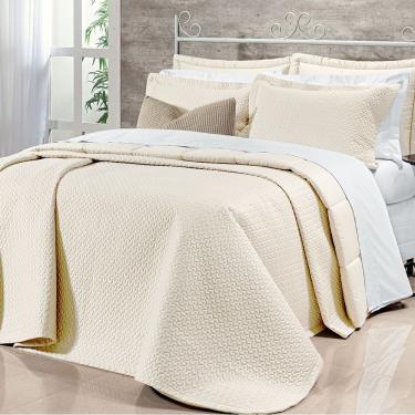 Imagem de Colcha Cobre Leito Super King 100% Algodão  Egípcio Percal 400 Fios 3 peças Pádua