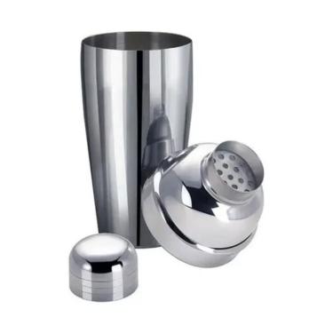 Imagem de Coqueteleira Profissional Bartender Barman Aço Inox Drinks Coquetéis Batida Caipirinha 500ml