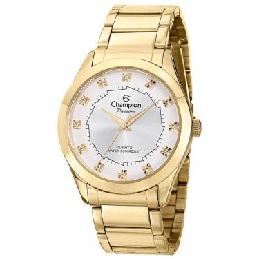 Imagem de Relógio Champion Passion Feminino Dourado Strass Ch24759h