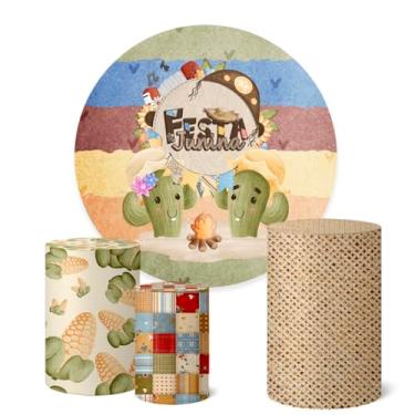 Imagem de Trio Capas Cilindro + Painel Redondo Festa Junina (K1FJN049)