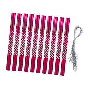 Imagem de IEUDNS Conjunto de 10 tubos de sinos de vento de alumínio, kit de sinos de vento, acessórios de reposição, suprimentos para de vento, tubos vazios para, Rosa