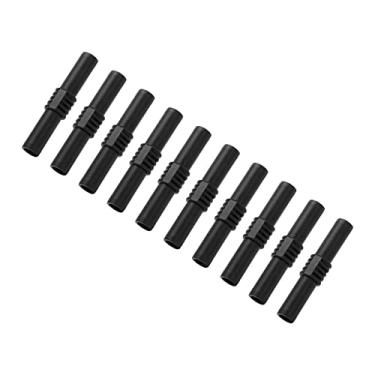 Imagem de 10pcs 4mm PVC Isolle Banana Coupller Fêmea para Fêmea Extensão Extensão Eletrônica de Extensão Aparelhos Eletrônicos (Preto)