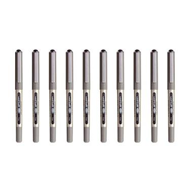 Imagem de uni-ball - Uni Mitsubishi Pencil - Canetas finas de 10 olhos UB-157 - Caneta esferográfica de tinta líquida preta - ponta de 0,7 mm - escrita média