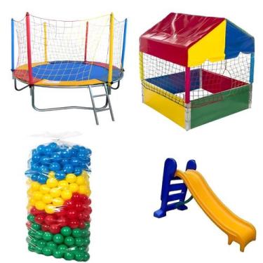 Imagem de Pula Pula 2,30 Piscina 1,00 Escorrega Médio 500 Bolinhas - ROTOPLAY BR