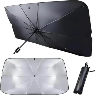 Imagem de Quebra Sol Carro Protetor Solar Parabrisa Proteção Térmica UV Isolamento Térmico Dobrável e Retrátil Fácil de Colocar e Tirar Tapa Sol Para-brisa
