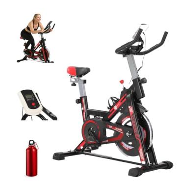 Imagem de Bicicleta Ergométrica Spinning com Volante de 6kg, 7 Níveis de Resistência, Painel Digital e Suporte para Celular