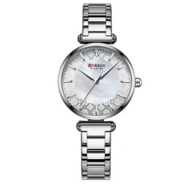 Imagem de Relógio Feminino elegante quartzo fino Strass com aço inoxidável moda casual