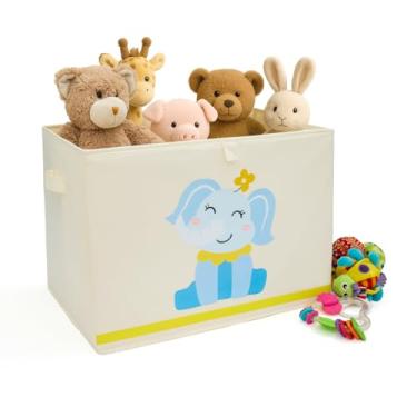 Imagem de Caixa Organizadora Infantil 51x36cm Quarto Bebê Criança (Elefante)