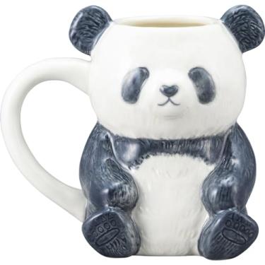Imagem de サンアート SAN4236-2 Caneca de mesa fofa, panda, cortada, utensílios de mesa de animais, aprox. 300 ml