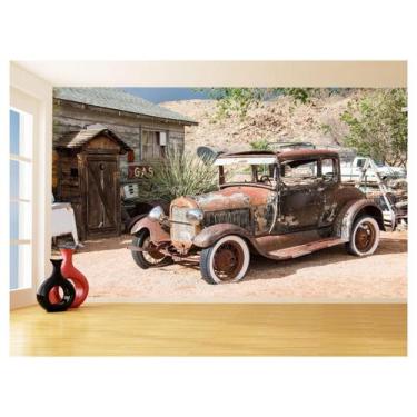 Imagem de Papel De Parede 3D Carro Antigo Hot Rod Custom 3,5M Cxr91 - Você Decor