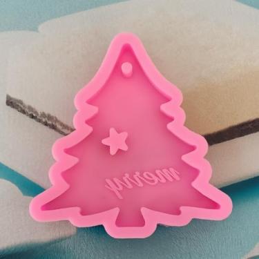 Imagem de Árvore de Natal floco de neve com furos molde de silicone para bolos de chocolate - 1 peça