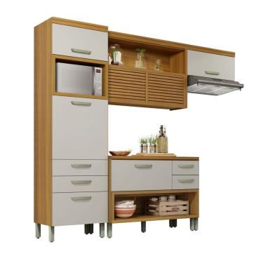 Imagem de Cozinha 3 Peças Mdf Princesa Nesher Freijó-off