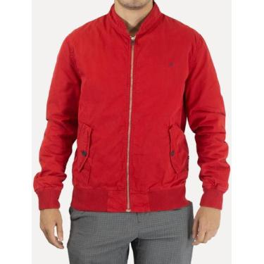 Imagem de Jaqueta Nautica Masculina Bomber Sarja Vermelha, M/M