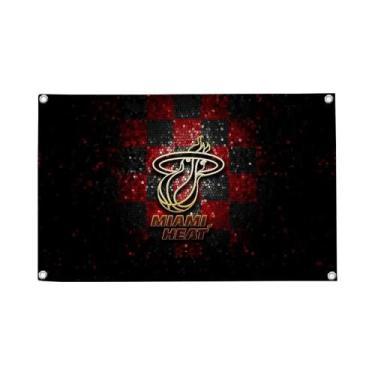 Imagem de Bandeira De Jardim Do Miami Heat, Decoração Ao Ar Livre, Banner De Sal