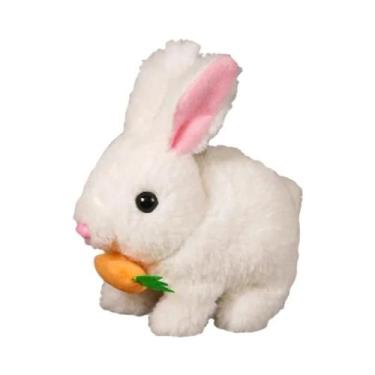 Imagem de Coelho De Pelúcia Elétrico Interativo, Brinquedo De Pelúcia Com Cenour