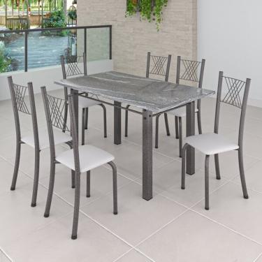 Imagem de Conjunto Mesa Com 6 Cadeiras Tampo De Granito Topázio sara ye