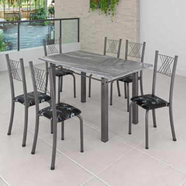 Imagem de Conjunto Mesa Com 6 Cadeiras Tampo De Granito Topázio sara ye