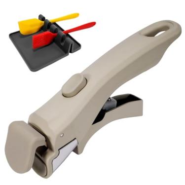 Imagem de Alça removível cinza, alça para panelas removíveis removíveis, alça universal, pegador de panela de substituição, kit de bagunça de utensílios de cozinha com descanso de espátula com almofada de