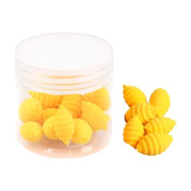 Imagem de kowaku Iscas artificiais para pesca de lixo, iscas flutuantes, de carpa de conexão rápida, boilies para pesca de arremesso, rios e lagos, Amarelo