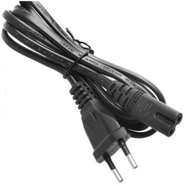 Imagem de Cabo De Força Bipolar 2 Pinos Plug8 Ps2 Impressora Notebook