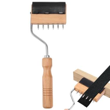 Imagem de Lyreh Ferramenta Esticar Correias, Esticador Pescoço Ganso com Cabo Madeira Ferramenta Prática Estofamento Adequada para Couro Carpete Lona Reparação Móveis