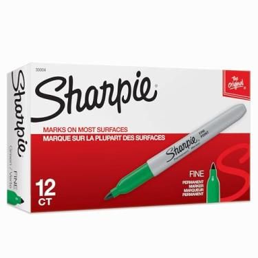 Imagem de MARCADOR PERMANENTE SHARPIE FINA VERDE CX C/12 un - 1812765