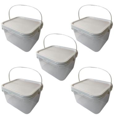 Imagem de Balde Cuiabá Transparente 2.4L-Kit 5 Pçs