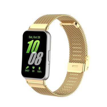 Imagem de Gheper Pulseira de metal compatível com Samsung Galaxy Fit3[2024] SM-R390 pulseira de aço inoxidável de malha de liberação rápida