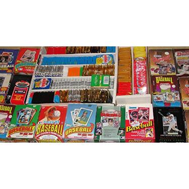 Imagem de Topps Fleer DONRUSS Upper Deck Score Vintage Pacotes de cartas de beisebol: 600 cartas (1986-1994) - Condição menta - Aberto, não pesquisado, não classificado - Colecionável