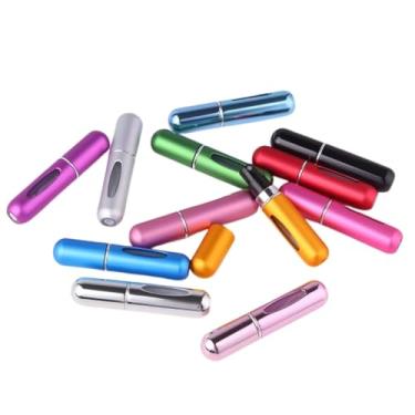 Imagem de Kit 3 Mini Frasco Portátil Porta Perfume Recarregável com Borrifador Spray Leve na Bolsa Estojo de Maquiagem Super Prático para Viagens 5ml (3)