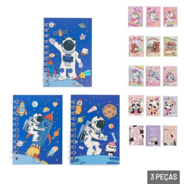 Imagem de Caderneta de Anotações Espiral 3 Pç 38 FL - Tudo em Caixa