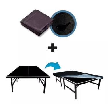 Imagem de MESA PING PONG PRETA MDP 15mm KLOPF 1010 KLOPF OFICIAL + Kit Completo 